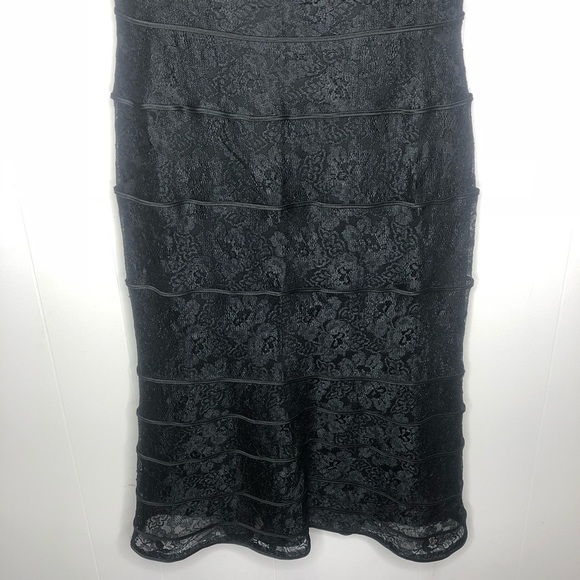 Tadashi Shoji Black Lace Strapless Cocktail Dress - Picture 3 of 7